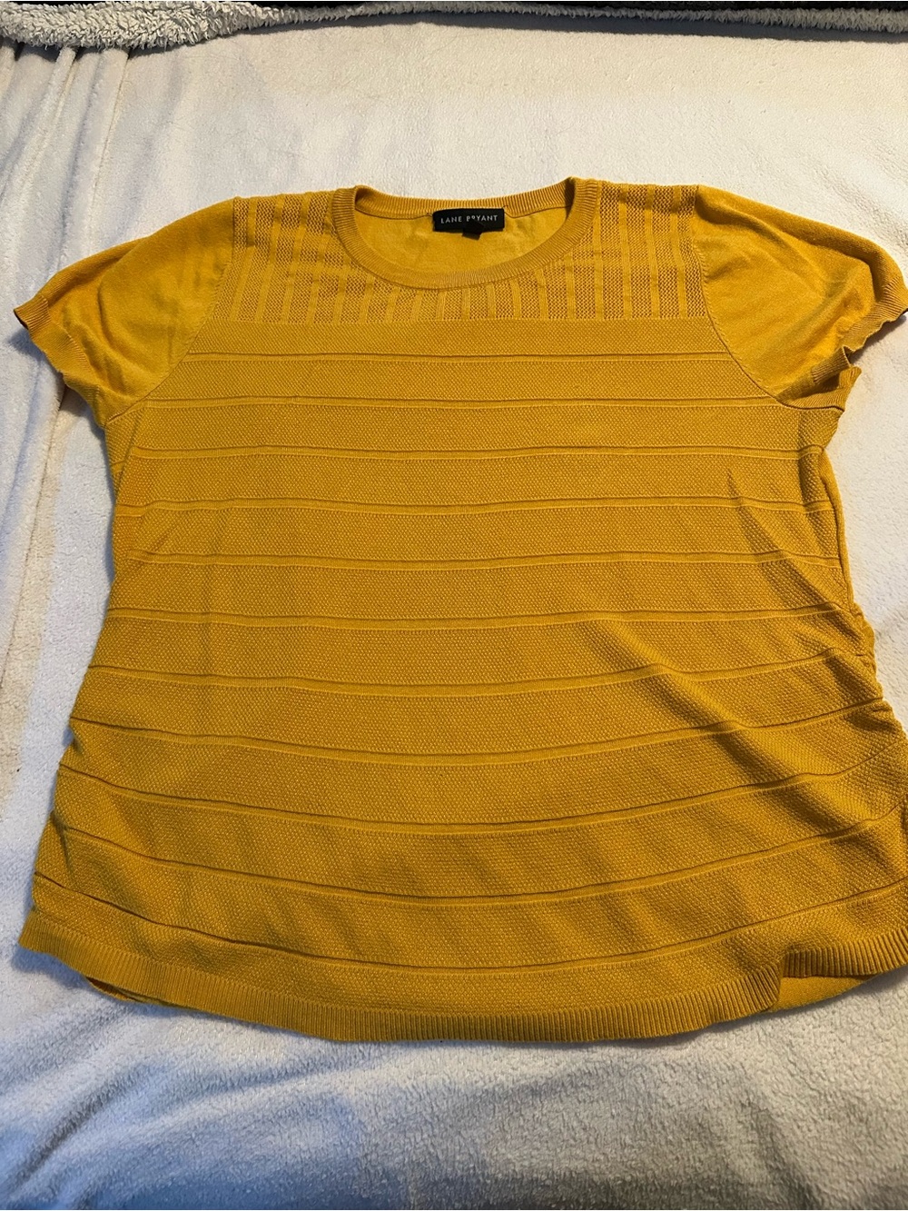 Lane Bryant Golden Yellow Short Sleeve Knit Tee